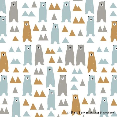 Wonder Wall, Bear Animal, Vintage Printable, Print Illustration, Print Inspiration, Pretty Patterns, Bear Pattern, Pattern Illustration, An Animal