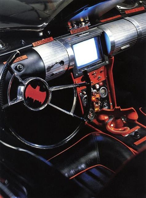 Batmobile Dashboard - Batman TV series (1966-68). Batmobile Interior, Batman Tv Show, Batman Car, The Batmobile, Batman 1966, Batman Tv Series, Batman Batmobile, The Bat Man, Tv Cars