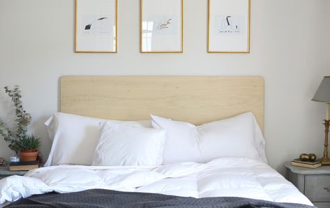 Scandinavian Headboard Ideas: Shopping and DIY | Hunker Scandi Headboard, Scandinavian Headboard, Frameless Bed, Headboard Hack, Slipcovered Headboard, Plywood Headboard, Headboard Modern, Cleaning White Walls, Scandinavian Chic