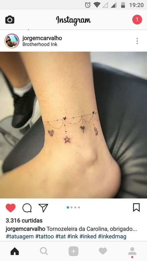 Armband Tattoo Frau, Ankle Tattoos For Women Anklet, Tattoo Ankle Bracelet, Anna Tattoo, Anklet Tattoos For Women, Wrist Bracelet Tattoo, Charm Tattoo, Tattoo Ankle, Cuff Tattoo