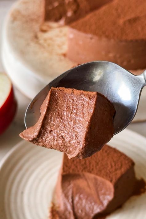 APPLE CHOCOLATE MOUSSE CAKE - Bake with Shivesh Bake With Shivesh, Apple Chocolate, Eggless Chocolate Cake, Mousse Cake Recipe, Chocolate Fudge Frosting, Chocolate Apples, Flourless Cake, Chocolate Torte, Sponge Cake Recipes