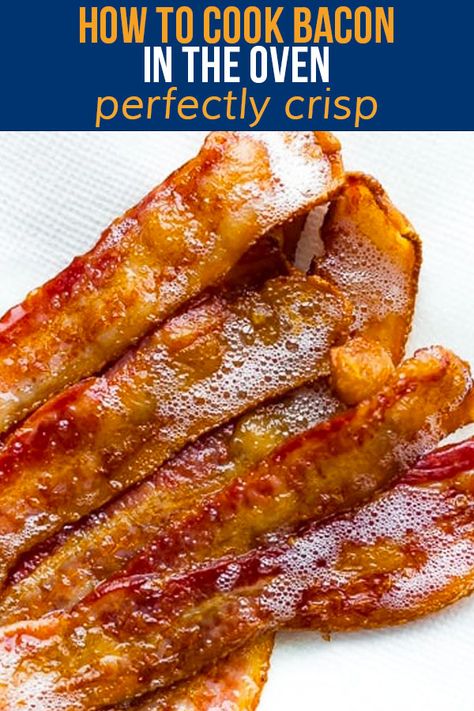 Healthy Bacon Recipes, Oven Bacon, Oven Cooked Bacon, Oven Baked Bacon, Microwave Bacon, Bacon In The Oven, Cooking Bacon, Baked Bacon, Bacon Burger