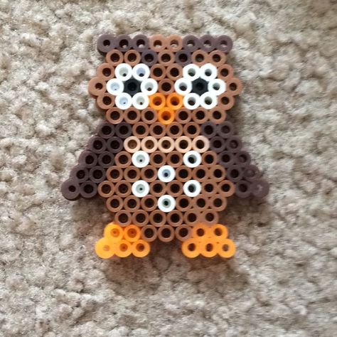 Owl Perler Bead Patterns, Fall Perler Bead Patterns, Owl Perler Beads, Hamahelmi Ideas, Owl Perler, Cute Perler, Hamma Beads Ideas, Easy Perler Bead Patterns, Easy Perler Beads Ideas