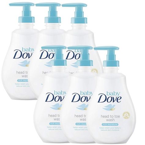 Dove Baby Head to Toe Body Wash Rich Moisture - 6 Packs x 13.52 FL.Oz / 400 ml Dove Shampoo, Baby Body Wash, Trendy Baby Boy Clothes, Dove Body Wash, Neutral Baby Clothes, Baby Bath Time, Sensitive Skin Care, Baby Head, Cream Lotion