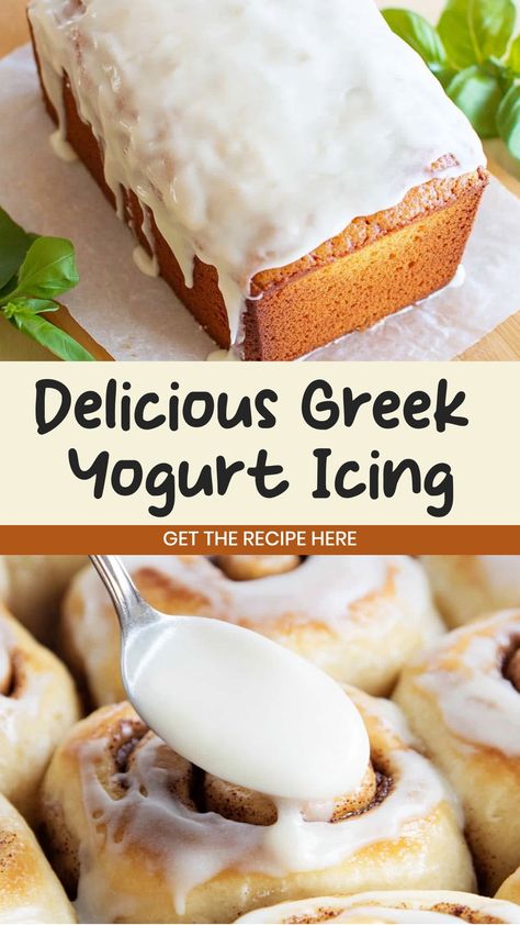 Looking for a healthier alternative to traditional icing? Try out our delicious recipe featuring Greek yogurt icing! This light and creamy topping is perfect for cakes, cupcakes, or even cookies. It adds a wonderful tang and richness without all the extra calories. You can easily customize the flavor by adding vanilla extract, lemon zest, or honey. Give your baked treats a nutritious twist with this simple and versatile Greek yogurt icing recipe today! How To Use Yogurt In Recipes, Almond Yogurt Recipe, Yogurt Baking Recipes, Keto Yogurt Recipe, Baked Yogurt Recipe, Yogurt Add Ins, Greek Yogurt Desserts, Greek Yogurt Icing, Recipes Using Greek Yogurt