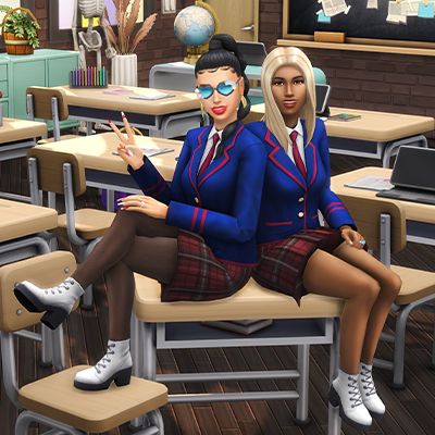 Private School CC Pack - Screenshots - The Sims 4 Build / Buy - CurseForge Private School Sims 4, Private School Outfit, Fancy Desk, Dreamy Nursery, Edit Inspiration, Private Schools, Best Sims, Sims 4 Build, Popular Outfits