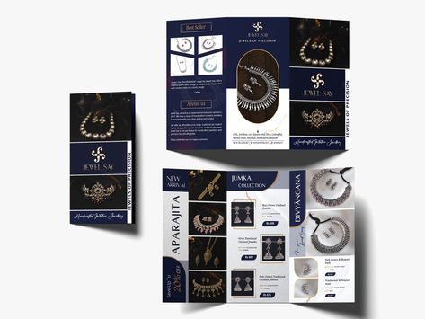 Trifold Brochure Design, Jewellery Brand, Trifold Brochure, Brochure Design, Jewelry Branding, Design, Art