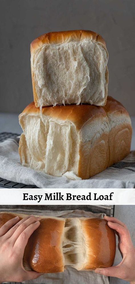 Aesthetic Bread, Bread Loafs, Baking Aesthetic, Milk Bread Recipe, Pudding Chia, Homemade Bread Recipes Easy, Make Bread, Milk Bread, Best Bread Recipe