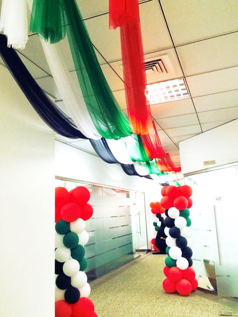 National Day 2016 National Day Uae Ideas, National Day Decoration Ideas, Uae National Day Decoration, Uae National Day Decoration Ideas, Around The World Theme, Uae National Day, Independence Day Decoration, Indian Festival, Class Decoration