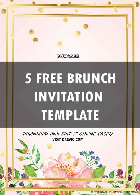 Download Now (FREE PRINTABLE) – Brunch Invitation Template #free #freeinvitation2019 #birthday #disney #invitations #invitationtemplates Brunch Invitations Template Free Printable, Brunch Invitations Template Free, Brunch Invitations Template, Invitation Templates Free Printables, Birthday Brunch Invitations, Editable Invitations Free Templates, Lunch Invitation, Free Printable Invitations Templates, Floral Invitations Template