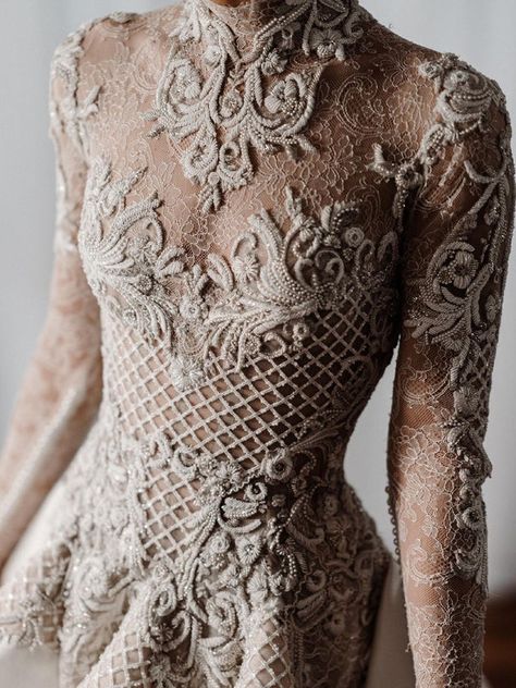 Elegant High-Neck Long Sleeves Chapel Train Appliqued Beaded Wedding D – BohoProm Beaded Wedding Dresses, Edgy Bridal, Sleeved Wedding Dress, Boho Wedding Ceremony, Wedding Dress Sketches, Most Beautiful Wedding, Most Beautiful Wedding Dresses, Occasion Dresses Wedding, Haute Couture Dresses