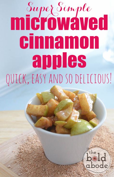 Super Simple Microwaved Cinnamon Apples... quick, easy and SO delicious! Gluten Free Apple Recipes, Easy To Make Snacks, Dessert Aux Fruits, Desserts Vegan, Whole Food Diet, Microwave Recipes, Dessert Bar, Cinnamon Apples, So Delicious