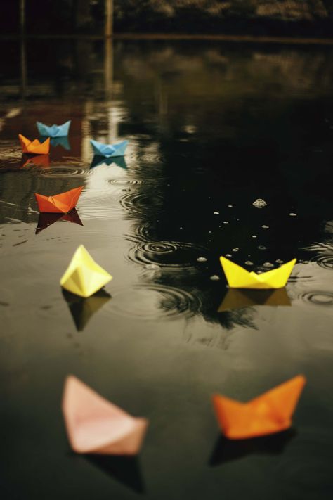 rain paper boat, rain, water, flag, origami, watercraft, travel, light, boat, umbrella, vehicle, art, city, toy, blur Paper Boats, Paper Boat, Boats, Origami