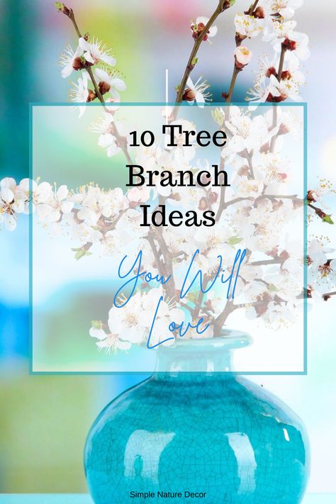 Here are 10 lovely tree branch ideas you will love. #branches #treebranches #blossoms Dry Tree Branches Decoration, Decorated Branches, Tree Branch Projects, Wood Branch Decor, Branch Decor Diy, Tree Branch Ideas, Tree Branch Decor Diy, Diy Tree Branch, Diy Nature Crafts