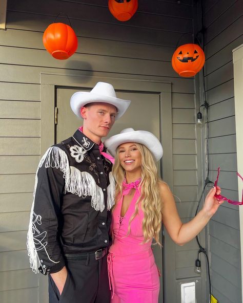 Cowboy Barbie & Ken Halloween Halloween Costume Cowgirl Barbie And Ken, Cowboy Ken And Barbie Costume, Ken Cowboy Costume, Cowboy Ken Costume, Ken Cowboy Outfit, Cowgirl Barbie And Ken Costume, Barbie And Ken Cowboy Costume, Cowboy Couple Halloween Costumes, Barbie Ken Halloween Costume