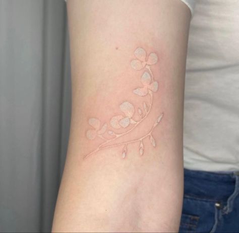 White Ink Tattoos Healed, Pink Tattoo, White Ink Tattoo, Healing Tattoo, Back Tattoo Women, Time Tattoos, White Tattoo, Dream Tattoos, Tattoo Designs For Women