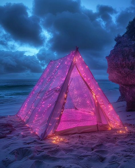 Night at the beach 💕 . . #midjourney #aiart #tent #beach #summer Beach Tent Ideas, Tent On Beach, Tents Aesthetic, Summer Night Aesthetic, 2024 Collage, Neon Gods, Collage Challenge, Beach Tents, Beach Bed