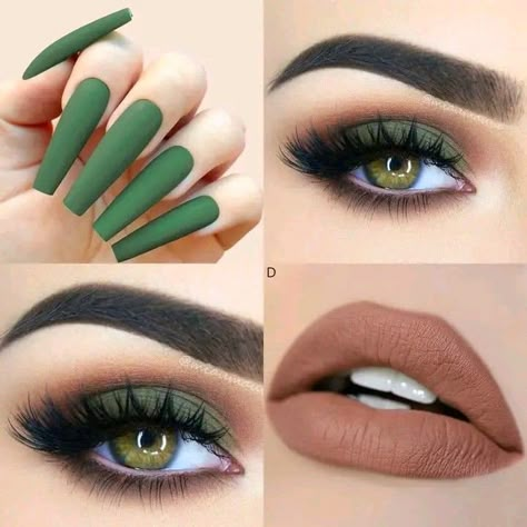 Claudia Jessie, Green Eye Makeup, Eye Makeup Guide, Bold Eye Makeup, Beginners Eye Makeup, Eye Makeup Techniques, Makeup Shades, Lashes Mascara, Spring Nail Designs