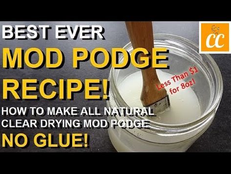 Home Made Modge Podge, Diy Mod Podge Recipe, Modge Podge Recipe, Mod Podge Recipe, Home Made Mod Podge, Diy Modge Podge, Homemade Mod Podge Recipe, Homemade Mod Podge, Mod Podge Projects