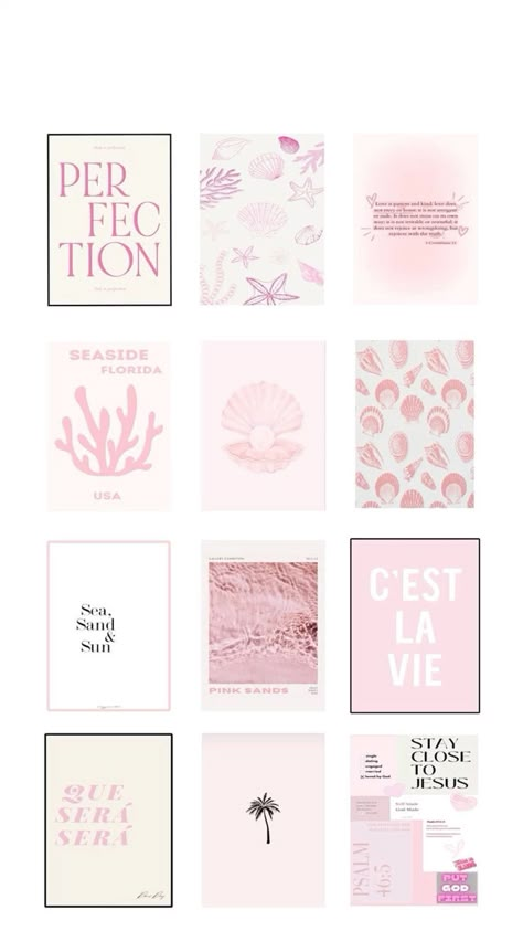 Wall Posters Aesthetic Pink, Elegant Poster, Attract Positivity, Powerful Mindset, Printable Wall Collage, Girly Wall Art, Set Your Goals, Pink Posters, Girly Room