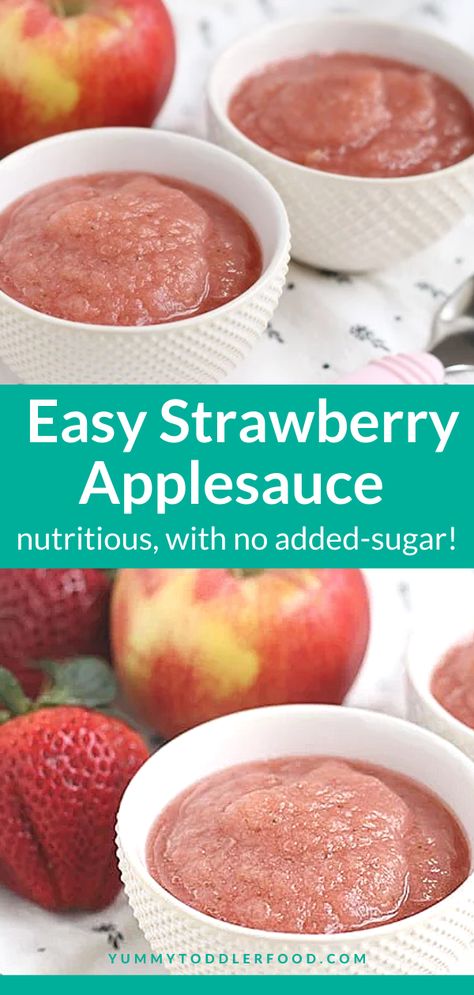 Strawberry Applesauce, Baby Food Puree, Cooking Projects, Toddler Foods, Kid Meals, Canning Fruit, Canning Ideas, Apple Sauce Recipes, Healthy Baby Food