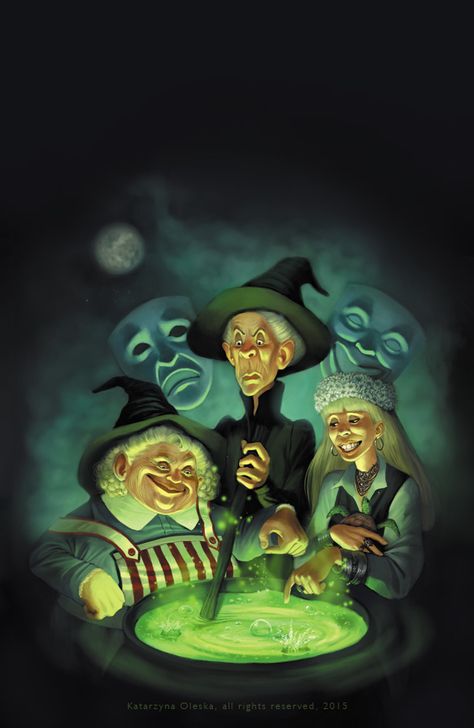 Terry Pratchett Wyrd Sisters cover illustration. by https://katea.deviantart.com on @DeviantArt Wyrd Sisters, Terry Pratchett Books, Terry Pratchett Discworld, Sisters Book, Witch Tattoo, Creepy Pictures, Cover Illustration, Terry Pratchett, Witch Art