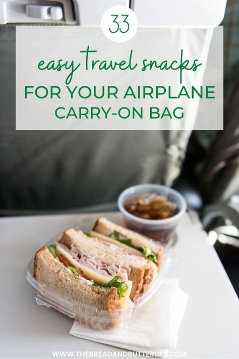 Easy Travel Snacks, Easy Travel Food, Plane Snacks, Airplane Snacks, Travel Lunches, Airport Food, Healthy Travel Snacks, Airplane Food, Plane Food