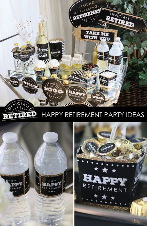 Bar Cart Styling Ideas, Retirement Party Themes, Police Retirement Party, Movie Theme Birthday Party, Navy Retirement, Retirement Banner, Army Retirement, Retirement Decorations, Police Retirement