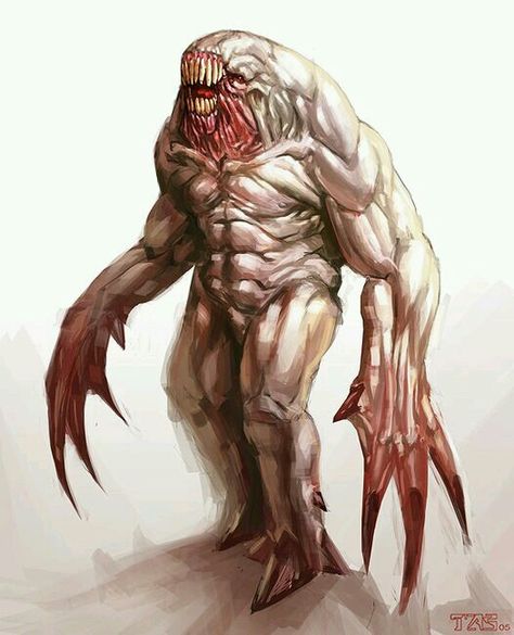 Flesh golem 5e Enemies, Flesh Monster, Flesh Golem, Nightmare Fuel, Robot Monster, Body Horror, Fantasy Demon, Creepy Monster, Samurai Artwork