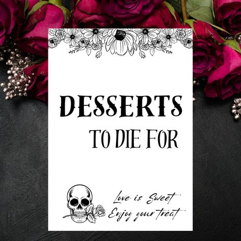 Wedding Shower Games, Dark Wedding, Color Text, Bridal Party Proposal, Gothic Wedding, Sign Wedding, Wedding Desserts, Template Download, 40th Birthday