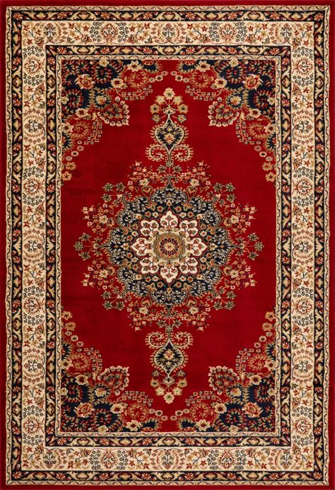 Colorado Traditional Medallion Rug 316-VColoradotraditional rugs are soft luxurious rugs featuring classic designs such as medallion, floral motif and border patterns which will add a sense of grandeur to any room. Style: Colorado Material: Heat set Polypropylene Henna Backdrop, Carpet Design Pattern, Border Patterns, Red Persian Rug, Antique Persian Carpet, Persian Rug Designs, Illustrator Design Tutorial, Witchy Wallpaper, Vintage School