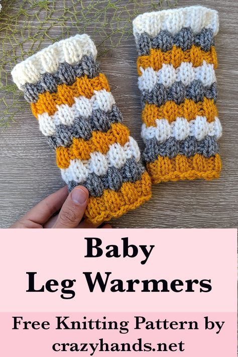 Learn how to knit three-color leg warmers for babies & toddlers. You can easily adjust the length to fit your kiddos height. #knitlegwarmers #knitwarmers #babyknitting #knittingpattern #knitpattern #knitting #knit #howtoknit Kids Leg Warmers Knit Free Pattern, Baby Leg Warmers Knitting Pattern, Baby Socks Free Knitting Pattern, Knit Leg Warmers Free Pattern, Leg Warmers Knitting Pattern, Crochet Baby Leg Warmers, Knit Leg Warmers Pattern, Kids Leg Warmers, Toddler Leg Warmers