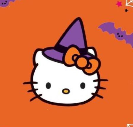 Halloween Hello Kitty Widget, Hello Kitty Halloween Widgets, Hello Kitty Halloween Pfp, Spooky Hello Kitty, Halloween Cookie Designs, Hello Kitty Halloween Wallpaper, Galletas Halloween, Sanrio Halloween, Halloween Hello Kitty