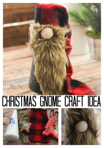 Make a Christmas gnome for your holiday decor this year! This Scandinavian gnome is perfect for your farmhouse Christmas! #gnome #scandinavian #christmas Sewing Crafts For Christmas, Christmas Gnome Craft, Gnome Craft, Crafts For Christmas, Gnomes Diy, Wine Bottle Diy Crafts, Scandinavian Gnomes, Gnome Christmas, Gnomes Crafts