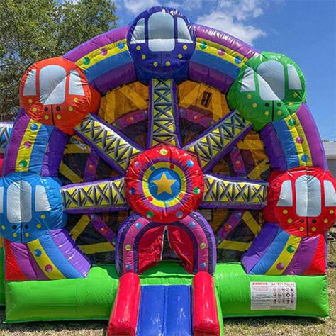 Carnival Bounce House Water Bounce House, Clown Stuff, Bounce House With Slide, Moon Bounce, Party Planning Business, Kids Backyard Playground, Backyard Kids Play Area, Pool Floaties, Disney Christmas Tree