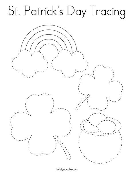 St Patrick's Day Tracing Coloring Page - Twisty Noodle Saint Patrick's Day Preschool, St Patricks Day For Preschoolers, Families Crafts Preschool, Saint Patricks Day Crafts For Preschool, March Themes For Preschool, Preschool St Patrick’s Day Crafts, St Patricks Day Preschool Activities, St Patricks Day Crafts Preschoolers, St Patricks Day Crafts For Toddlers