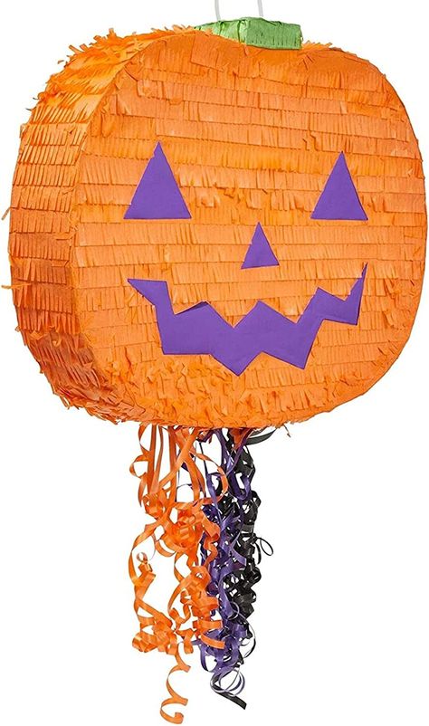 Pumpkin Pinata, Halloween Piñatas, Kids Halloween Party Decorations, Halloween Pinata, Orange Tissue Paper, Easy Halloween Party, Kid Friendly Halloween, Halloween Party Supplies, Small Pumpkins