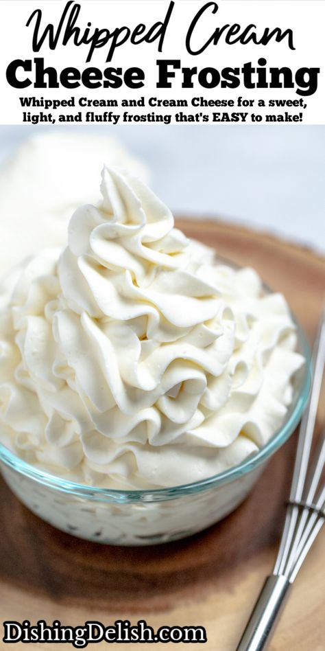 Whipped Icing Recipes, Cream Cheese Icing Recipe, Fluffy Cream Cheese Frosting, Whipped Buttercream, Whipped Icing, Whipped Cream Cheese Frosting, Fluffy Frosting, Frosting Recipes Easy, Recipes With Whipping Cream