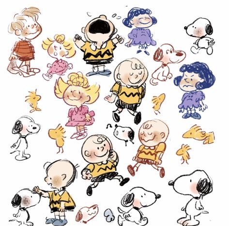 Charlie Brown Art Style, Charlie Brown Svg, 동화 삽화, Snoopy Pictures, 강아지 그림, Anime Expo, Happy Things, Snoopy And Woodstock, 영감을 주는 캐릭터