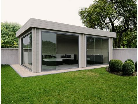 Backyard Room, Contemporary Garden Rooms, Backyard Guest Houses, Summer House Garden, Backyard House, Rooftop Terrace Design, Backyard Studio, Outdoor Room, Sliding Glass Doors