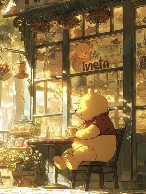 Winnie The Pooh Cottagecore, Winnie The Pooh Art, Winnie The Pooh Pictures, Winnie The Pooh Quotes, Winnie The Pooh Friends, Disney Phone Wallpaper, Cute Cartoon Characters, Art Painting Gallery, Wallpaper Iphone Disney