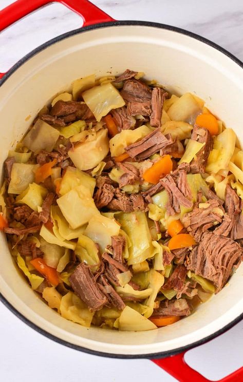 Best ever cabbage stew recipe on stove top is easy to make. A healthy vegetarian dinner or add leftover beef for more protein. Beef Stew And Cabbage, Beef Tips And Cabbage, Beef Stew With Cabbage, Cabbage Stew Recipe, Cabbage Recipes Southern, Recipe With Beef, Keto Beef Stew, Healthy Cabbage, Beef Stew Meat Recipes