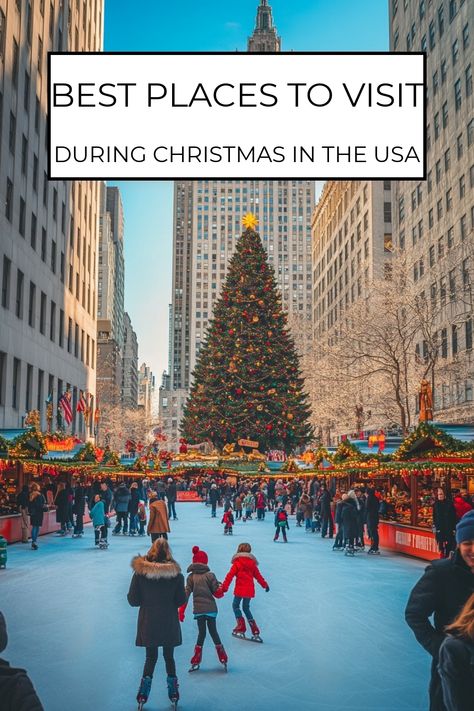 Discover the best family-friendly Christmas getaways in our latest travel blog. Enjoy the festive charm of Charlotte's Southern Christmas Show, Park City's Christmas Eve Torchlight Parade, and New York City's iconic holiday spirit with attractions like the Rockefeller Center Christmas Tree and activities in Central Park. Dive into our blog for details and make this holiday season unforgettable. #FamilyTravel Rockefeller Center Christmas Tree, Rockefeller Center Christmas, Christmas Getaways, Southern Christmas, Christmas Destinations, Holiday Travel Destinations, Enjoy Winter, Christmas Shows, Christmas Town