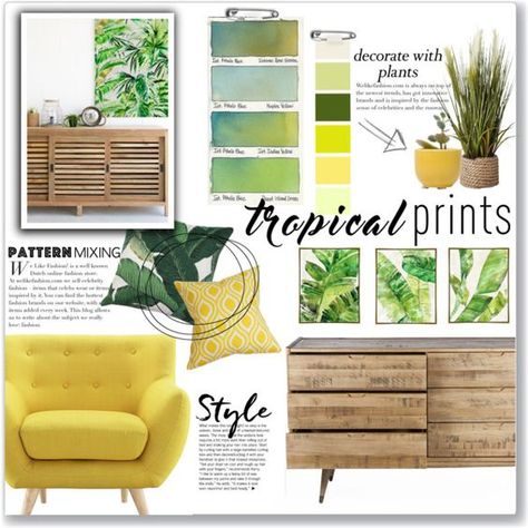 Tropical Interiors, Tropical Interior Design, Mood Board Interior, Tropical Interior, Popular Interior Design, Interior Design Presentation, Tropical Prints, Tropical Home Decor, Interior Design Boards