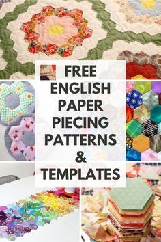 Hexie Patterns English Paper Piecing, English Paper Piercing, Hexagon Quilt Pattern Free, English Paper Piecing Patterns Free, Epp Quilt Patterns, Sue Daley English Paper Piecing, Paper Flowers Easy Diy, Paper Piecing Patterns Free Printables, English Paper Piecing Patterns