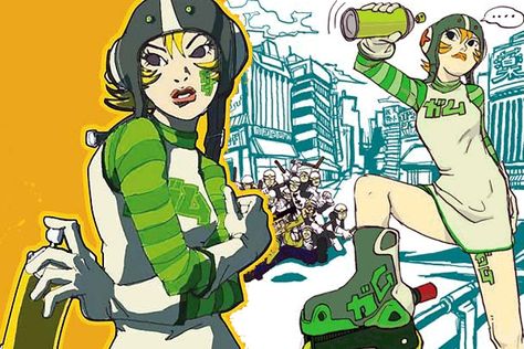 Gum from Jet Grind Radio Jet Set Radio, The Reader, Arte Inspo, Wow Art, Pics Art, The Villain, Funky Art, Art Reference Photos, 그림 그리기