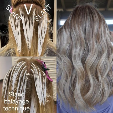 V Balayage Technique, Free Hand Balayage Technique, Foliage Hair Vs Balayage, Foilyage Hair Technique, Balayage Hair Placement, Balayage Sectioning Diagram, Balayage Placement Techniques, Balayage Hair Videos, Hair Stylist Tips