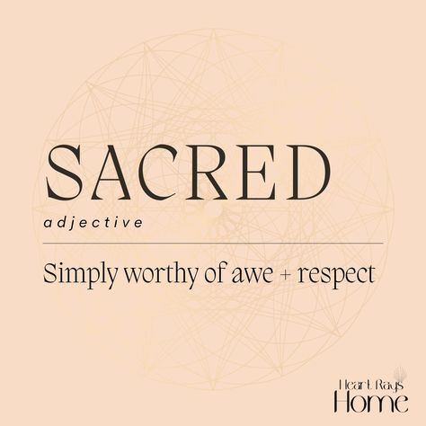 What does sacred mean to you?! This word has many different layers and levels to it and can often be lumped in with religious teachings. To me, sacred is simply worth of awe + respect. So ask yourself, are you surrounding yourself with sacredness? In your home? In your life? Being in a state of awe + respect raises our frequency higher and allows us to live in a space that feels supportive and expansive. Put your phone down for a moment, take a look around and notice what in your space... Bohemian Meaning, Put Your Phone Down, Sacred Space, Meant To Be, Feelings, Quotes