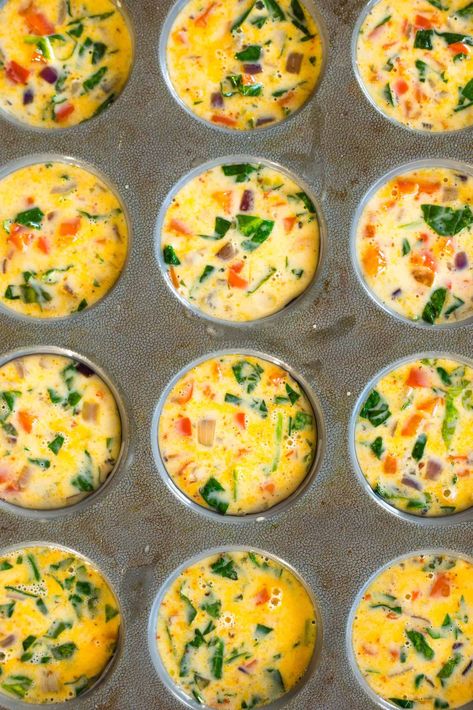 Packed with flavor and colorful veggies, these mini crustless quiches are perfect for breakfast, brunch, as an appetizer, or even a savory snack on the go. With these easy crustless quiche muffins, you can swap out or add more ingredients as you wish. Plus, this healthy quiche recipe is totally gluten-free and dairy-free too, but no one would care! | crustless mini quiches | crustless quiche muffins | savory quiche recipes | gluten free quiches Gluten Free Dairy Free Mini Quiche, Quiche Muffins Crustless, Dairy Free Quiche Crustless, Crustless Mini Quiches In Muffin Tin, Gluten Free Savory Snacks, Quiche Muffin Recipes, Mini Quiches In Muffin Tin Crustless, Mini Crustless Quiche Recipes, Savory Snacks For Party