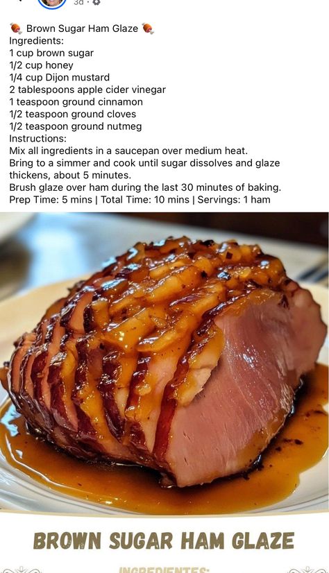 Smoked Boneless Ham Recipes, Glaze For Hickory Smoked Ham, Hickory Smoked Ham Recipes, Boneless Ham Recipe, Hickory Ham, Sugar Ham Glaze, Boneless Ham, Ham Recipes Crockpot, Smoked Ham Recipe